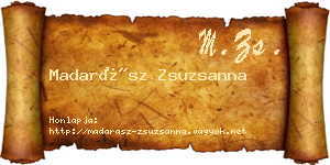 Madarász Zsuzsanna névjegykártya